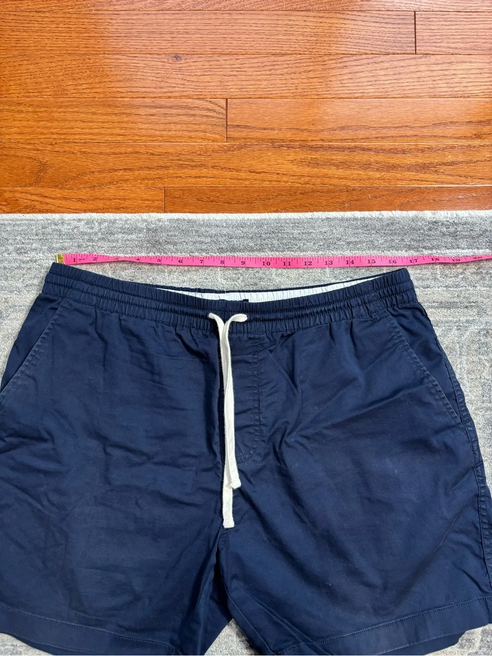 J. Crew Navy Blue Men’s Elastic Waist Khaki Shorts